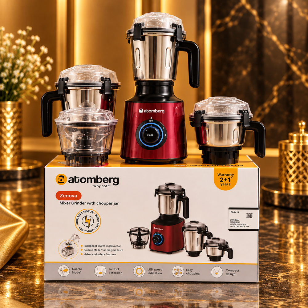 ATOMBERG MIXER GRINDER ZENOVA WIT CHOPPER JAR