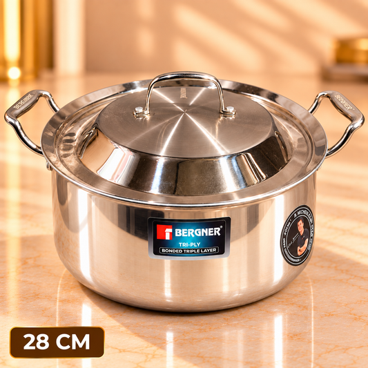 BERGNER HANDI TRIPLY ARGENT 28CM SS