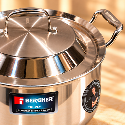 BERGNER HANDI TRIPLY ARGENT  22CM SS