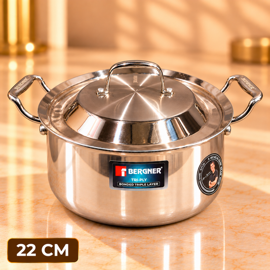 BERGNER HANDI TRIPLY ARGENT  22CM SS