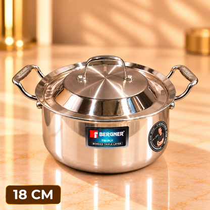BERGNER HANDI TRIPLY ARGENT 18CM SS