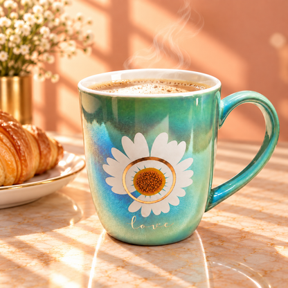 CERAMIC FLOWER MUG