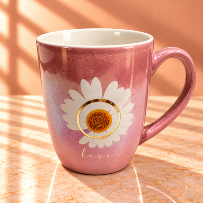 CERAMIC FLOWER MUG
