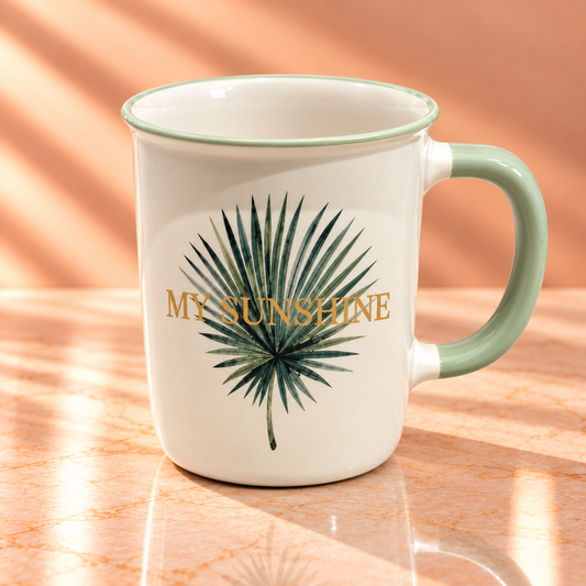 CERAMIC COFFEE MUG (LEAF)