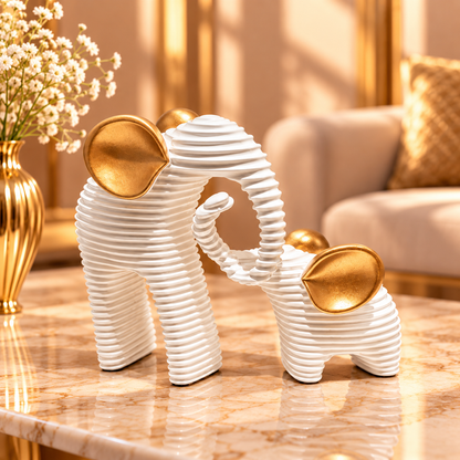 SHOWPIECE ELEPHANT 2PCS -(SMALL)