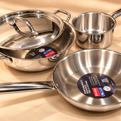 PRESTIGE TRI-PLY COOKWARE  3PCS