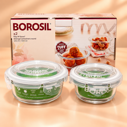 BOROSIL  KLIP-N-STORE X2 & X3 (ROUND & SQUARE)