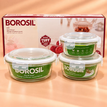 BOROSIL  KLIP-N-STORE X2 & X3 (ROUND & SQUARE)