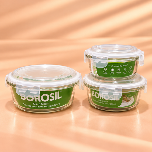 BOROSIL  KLIP-N-STORE X3 (400ML+ 620ML+950 ML) ROUND