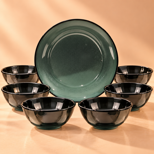BOROSIL GLASS PUDDING BIG SET 7PCS