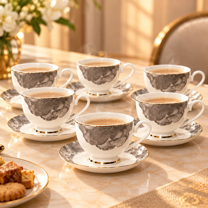 SHUKRA CUP & SAUCER GIFT SET 6PCS