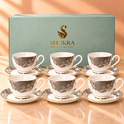 SHUKRA CUP & SAUCER GIFT SET 6PCS