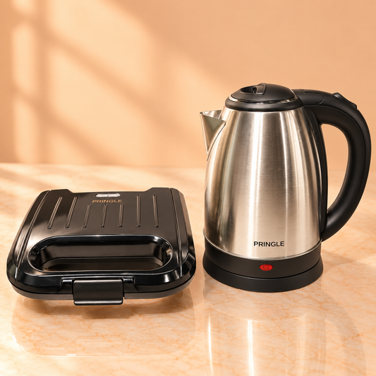 PRINGLE KETTLE & SANDWICH MAKER COMBO SET 2PCS