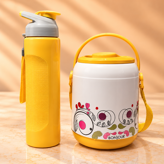 BONJOUR AURA SET  (LUNCH BOX & BOTTLE)