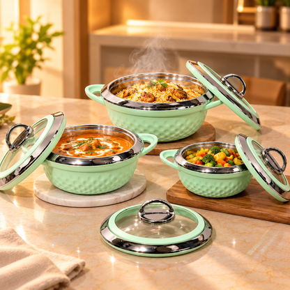 BONJOUR CERAMICA  CASSEROLE SET  OF 3PCS