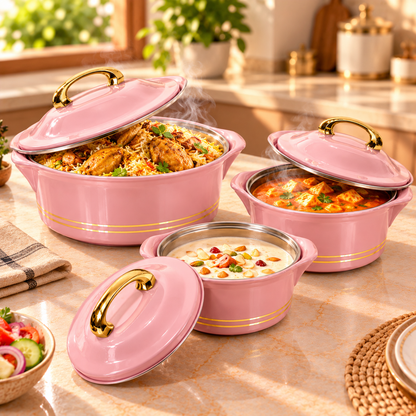 JAYPEE SEVORA  CASSEROLE SET OF 3 PCS (1000+1500+2000)
