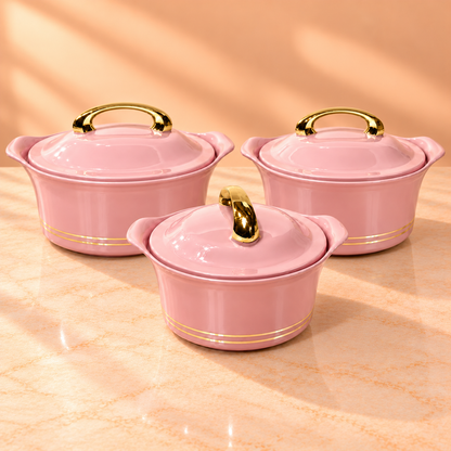 JAYPEE SEVORA  CASSEROLE SET OF 3 PCS (1000+1500+2000)