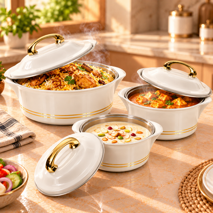 JAYPEE SEVORA  CASSEROLE SET OF 3 PCS (1000+1500+2000)
