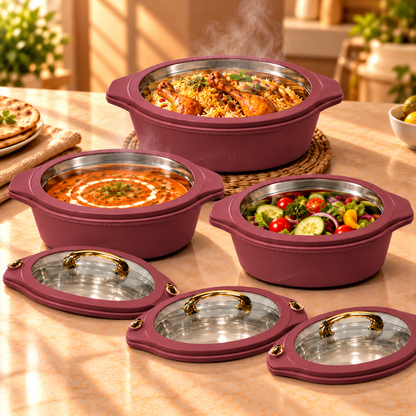JAYPEE PRINCETON KLASS CASSEROLE  SET OF 3 (2000+2000+2500)
