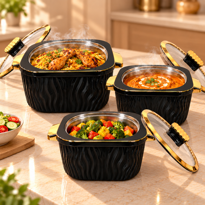 JAYPEE CRINKLE KLASS CASSEROLE SET OF 3 (1000+1500+2000)