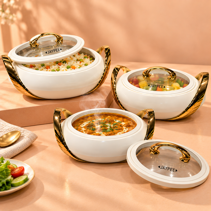 JAYPEE MAGNOLIA KLASS CASSEROLE SET OF 3 (1500+2000+2500)