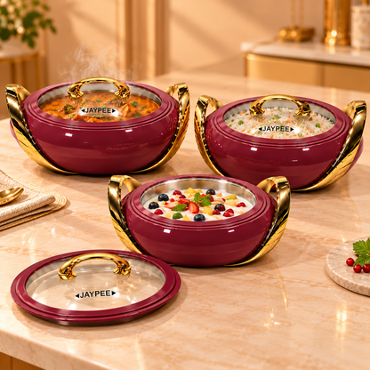 JAYPEE MAGNOLIA KLASS CASSEROLE SET OF 3 (1500+2000+2500)