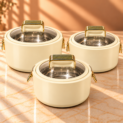 JAYPEE REGALIA KLASS CASSEROLE  SET OF 3 (1000+1500+2000)