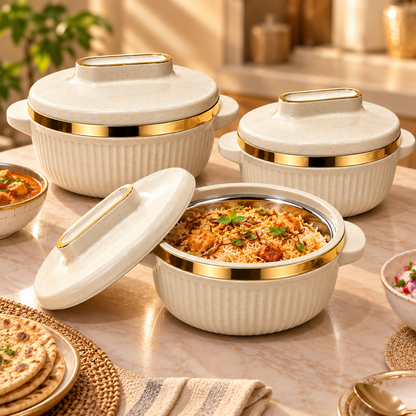 MILTON CERAMITA CASSEROLE SET OF 3 (1000+1500+2000)