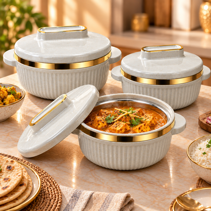 MILTON CERAMITA CASSEROLE SET OF 3 (1000+1500+2000)