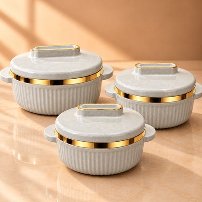 MILTON CERAMITA CASSEROLE SET OF 3 (1000+1500+2000)