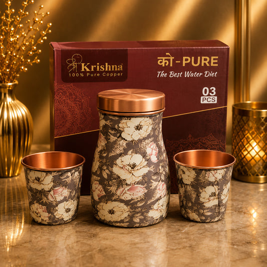 KRISHNA COPPER BEDROOM PTD SET